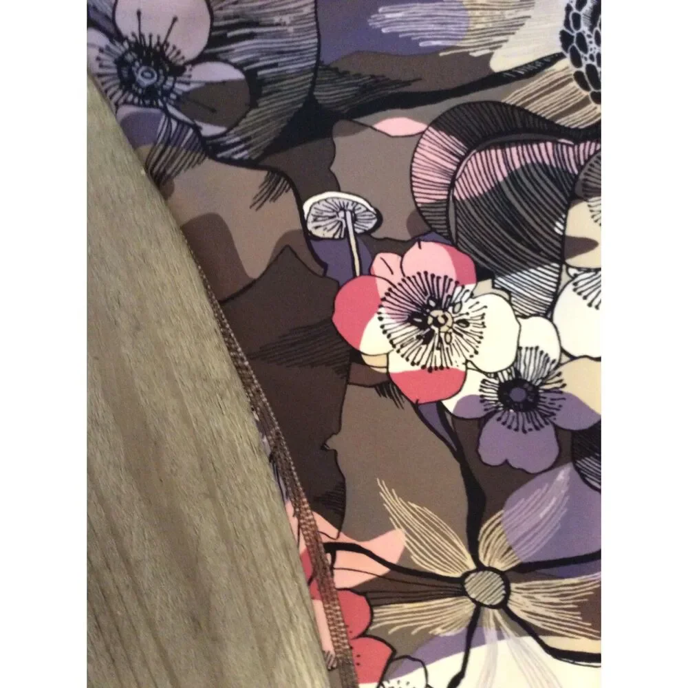 Nike Epic Running Leggings Floral Print Glitter Logo Woven Small S